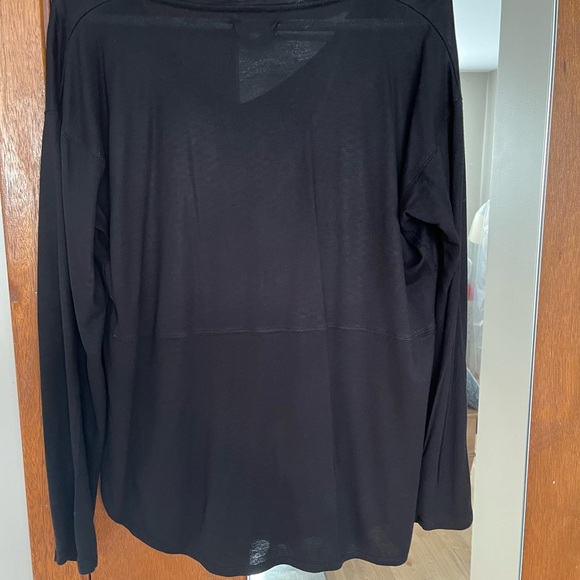 Madewell Black Long sleeve drop shoulder top - Picture 3 of 4